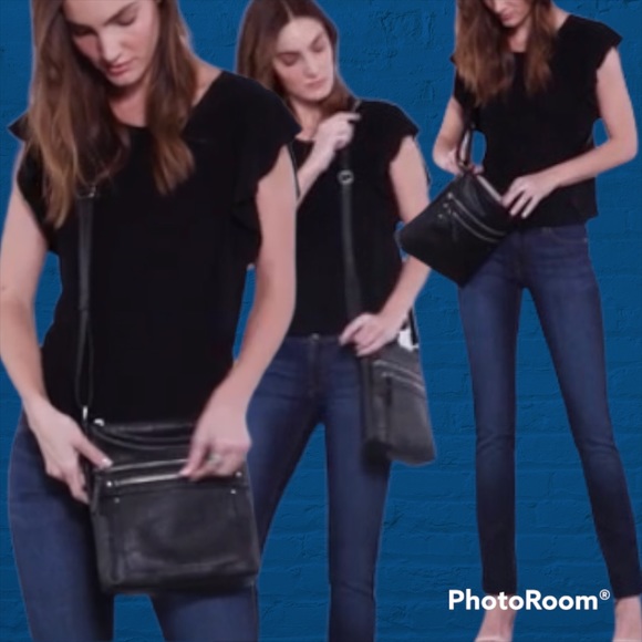 MOTO STYLE CROSSBODY BAG *NEW! *NWT *INC *MACY’S *NAVY & SILVER *BOHO *VERSATILE - Picture 15 of 17